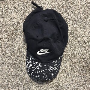 Nike Black Cap with White Splatter